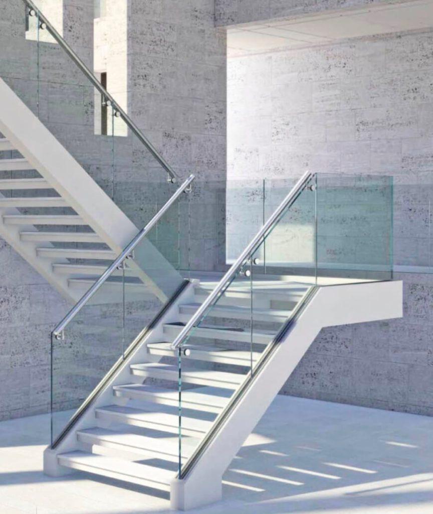 Sided stringer straight Stairs design affordable staircase with granite treads and stainless steel handrails 869x1030 (1)